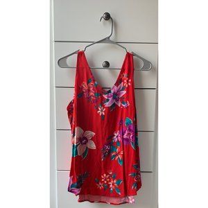 $5 SALE Old Navy Sleeveless V-Neck Red Floral Top